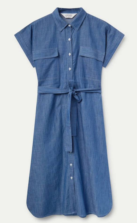 Compania Blue Denim Shirt Midi Dress