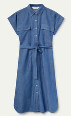 Compania Blue Denim Shirt Midi Dress