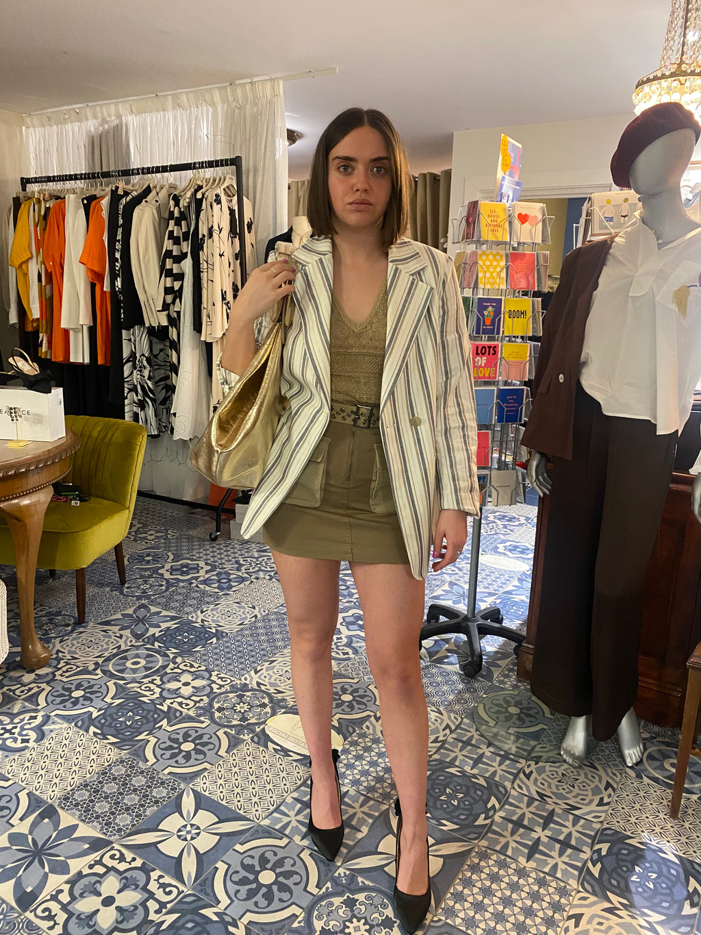 Scotch & Soda Linen Blend Stripe Blazer