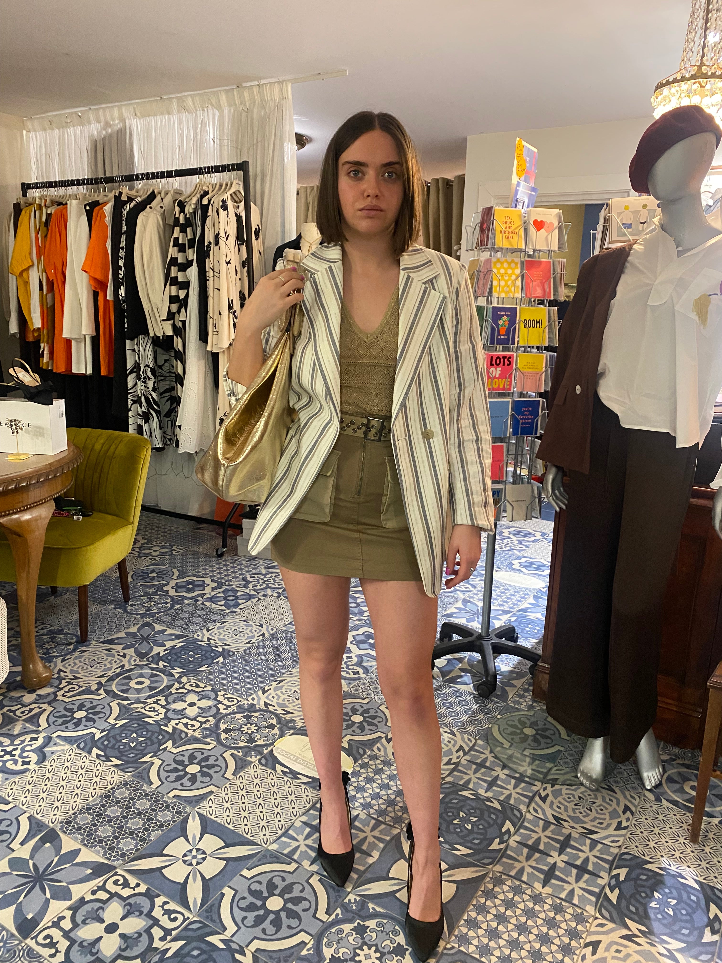 Scotch & Soda Linen Blend Stripe Blazer