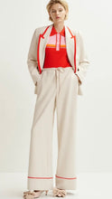 Load image into Gallery viewer, Essentiel Antwerp Off White with Orange/ Red Trim Blazer
