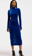 Load image into Gallery viewer, Essentiel Antwerp Blue Velvet Stretch Dress
