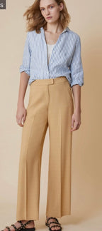 PennyBlack Camel Wide Leg Fluid Trousers