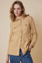 Load image into Gallery viewer, PennyBlack Camel Safari Style Fluid Jacket
