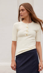 RDF Off White Fine Knit Jumper / Top