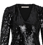 RDF Jet Black Sequins Long Sleeve Top