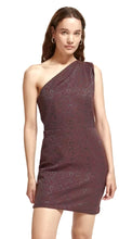 Load image into Gallery viewer, Scotch &amp; Soda One Shoulder Burgandy Leopard Print Mini Dress
