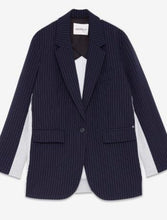 Load image into Gallery viewer, Ottod’Ame Navy Pin-Stripe &amp; Grey Jersey Blazer
