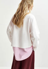 Load image into Gallery viewer, Essentiel Antwerp White Sweatshirt with Red &amp; Green Sequin Motifs
