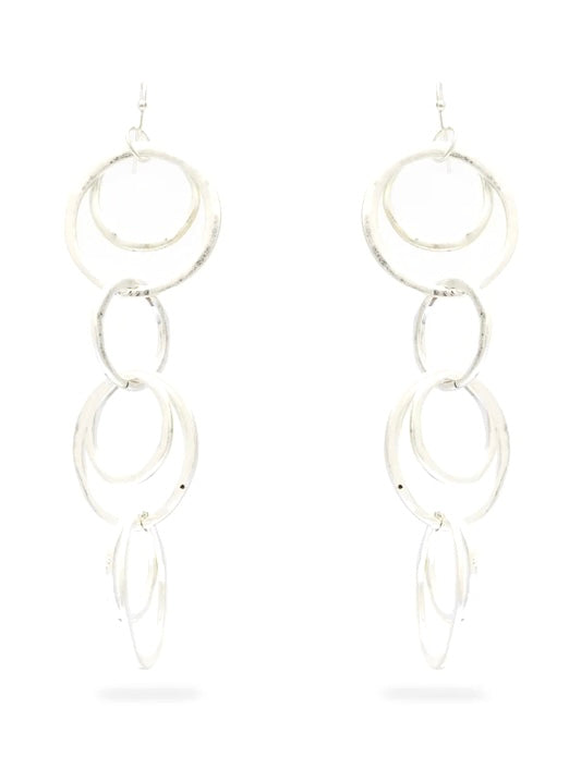 Nali Silver Olympia Hoop Dangly Earrings