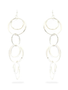 Nali Silver Olympia Hoop Dangly Earrings