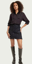 Load image into Gallery viewer, Scotch &amp; Soda Slate Black Relaxed Shirt with Beaded Collar
