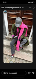 Wild Pony Pink & Black Punk Striped Jumper