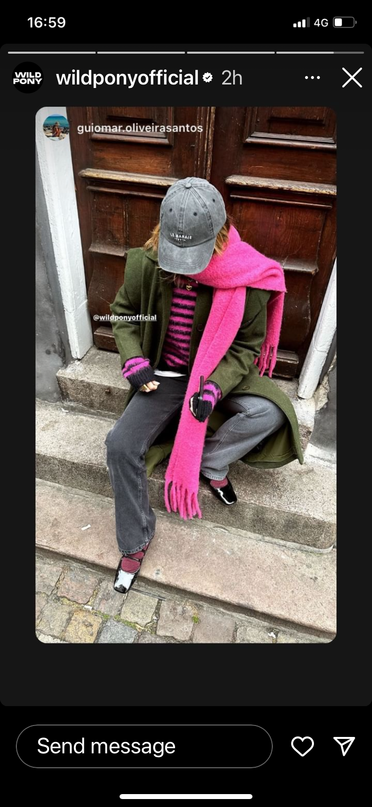 Wild Pony Pink & Black Punk Striped Jumper