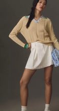 Load image into Gallery viewer, Beatrice B Taupe Polo Collared Long Sleeve Knit
