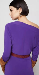 Ottod’Ame Purple Jersey   Long Dress