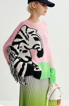 Essentiel Antwerp Pink Zebra Cotton Jumper