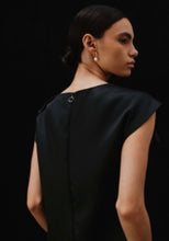 Load image into Gallery viewer, Beatrice B Black Duchese Asymmetrical Top / Blouse
