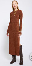 Load image into Gallery viewer, Ottodame Tobacco Long Lurex Reversible Dress
