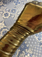 Ottod’Ame Gold Metallic Long Gloves