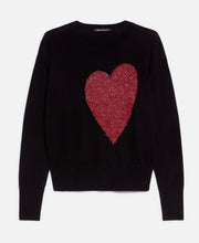 Load image into Gallery viewer, PENNYBLACK Black Cotton &amp; Cashmere Heart Sweater

