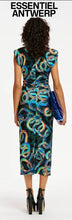 Load image into Gallery viewer, Essentiel Antwerp Multicolored Swirl Print Stretch Jersey Dress

