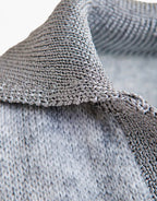 Essentiel Antwerp Silver & Dove Grey Wool Polo Sweater