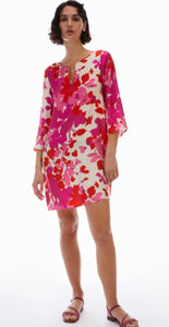 Pennyblack Red & Pink Silk Tunic Dress