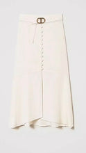 Load image into Gallery viewer, Twinset Caramel colour Linen Blend Midi Skirt
