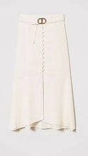 Load image into Gallery viewer, Twinset Toffee colour Linen Blend Midi Skirt
