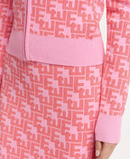 Essentiel Antwerp Pink Jacquard Zippy Jacket