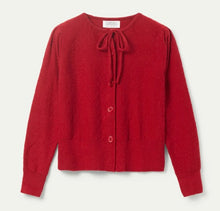 Load image into Gallery viewer, Compania Fantastica Claret-Red Fine Knit Cardigan

