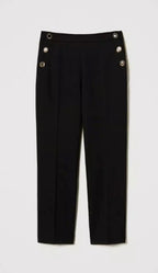 Twinset Milano Black Cropped Trouser’s with Jewelled Pockets