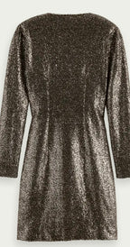 Scotch & Soda Sequin Wrap Mini Dress