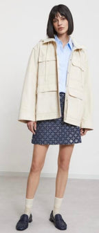 Otto’dame Off-White Cotton Combat Outerwear Jacket