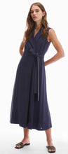 Load image into Gallery viewer, PENNYBLACK Navy Twill Sleeveless Wrap
