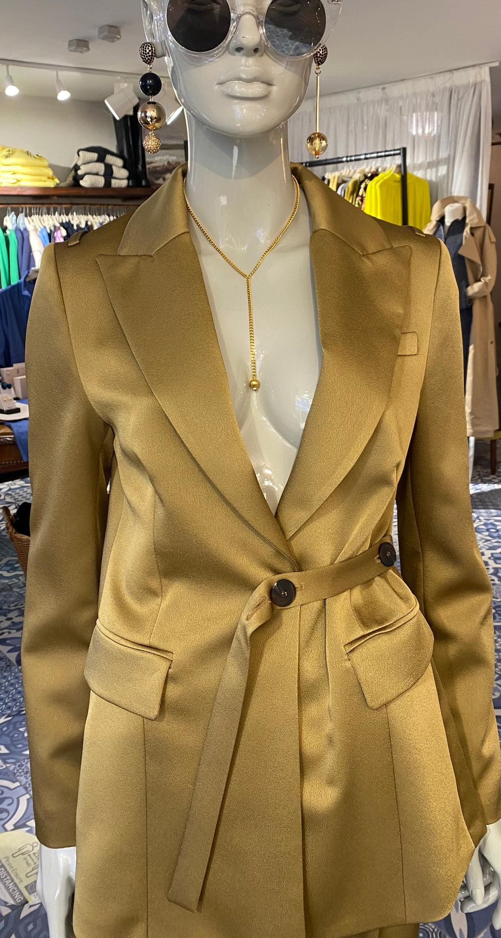 Beatrice B Tobacco Suit Jacket