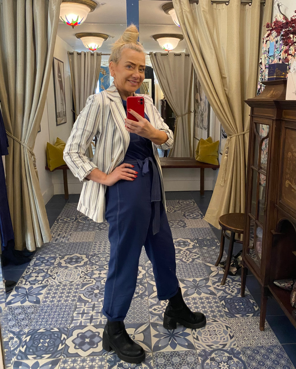 Scotch & Soda Linen Blend Stripe Blazer