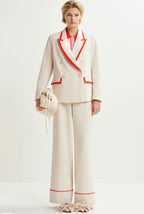 Essentiel Antwerp Off White Wide Leg Trousers