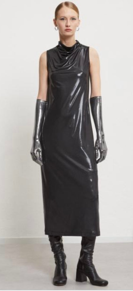 Ottod’Ame Black Metallic long Dress