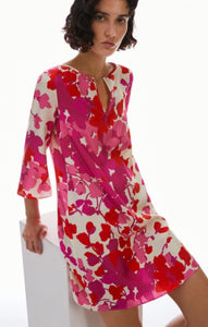 Pennyblack Red & Pink Silk Tunic Dress