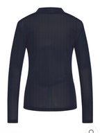 RDF Navy shimmer Crew Neck Top