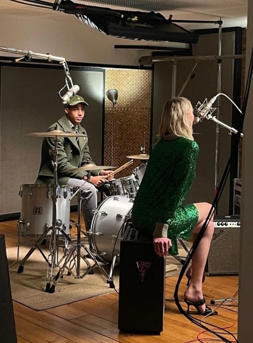 Scotch & Soda Green Sequin Shift Dress