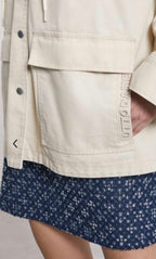 Otto’dame Off-White Cotton Combat Outerwear Jacket