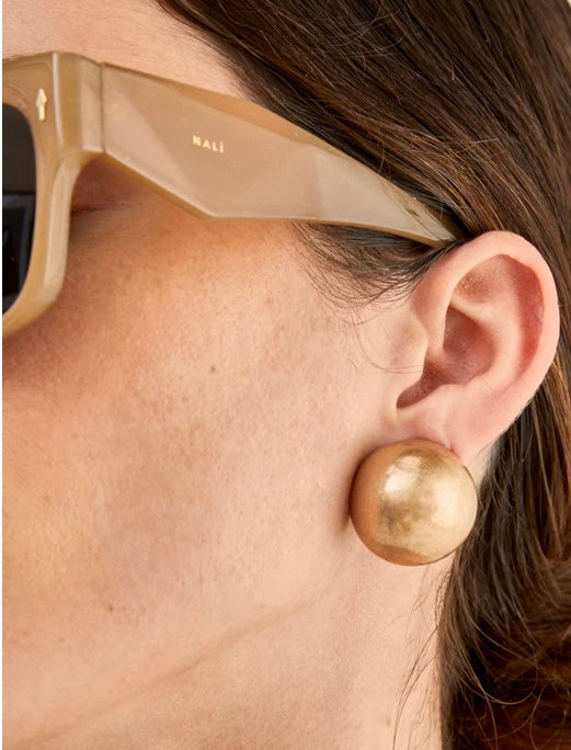 Nali Gold Sphere Clip-On Earrings