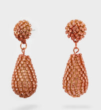 Load image into Gallery viewer, Nali Orange Pendant Crystal Droplet Earrings
