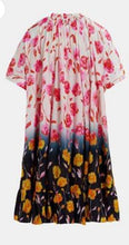 Load image into Gallery viewer, Essentiel Antwerp Pink &amp; Navy Floral Belted Cape Dress Cape
