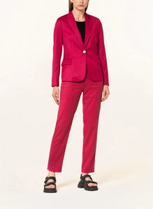 Scotch & Soda straight-leg tailored raspberry pink trousers