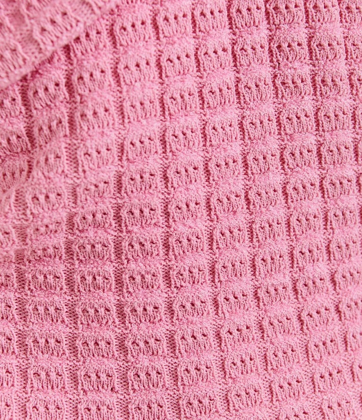 Essentiel Antwerp Pink Knitted Strapless Top