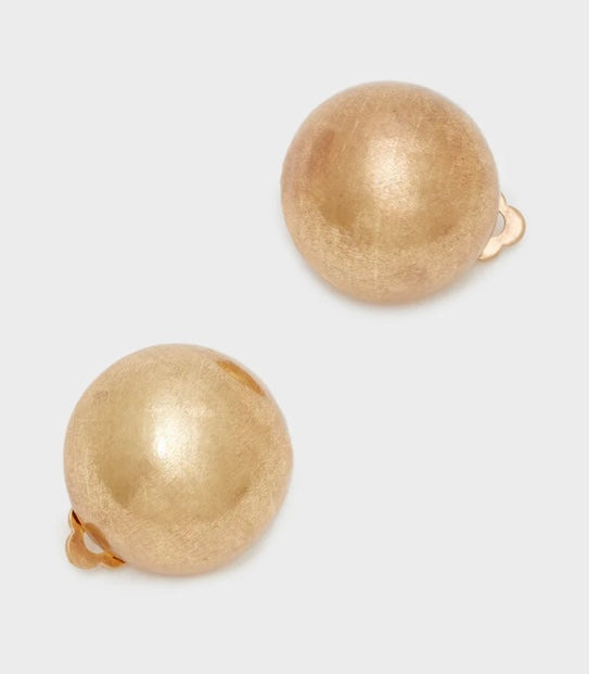Nali Gold Sphere Clip-On Earrings